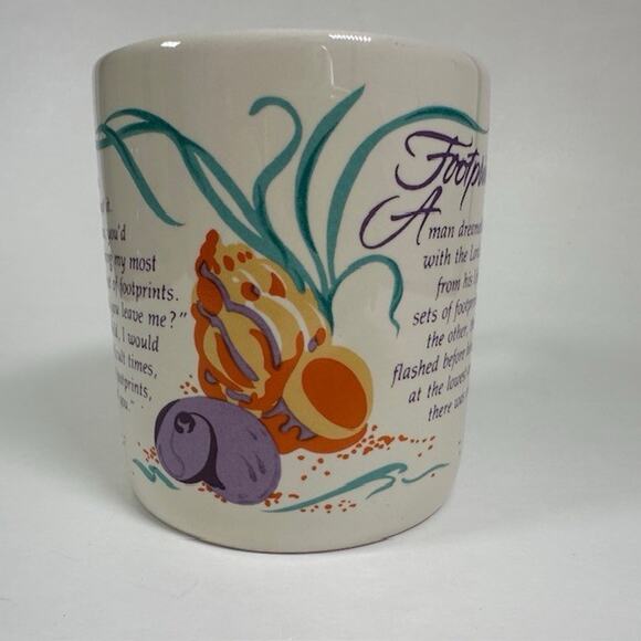 American Greetings Designer Collection Coffee Mug/Cup Footprints in the Sand - Picture 10 of 12